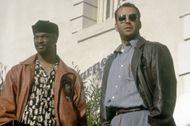 Damon Wayans with Bruce Willis on the set of The Last Boy Scout. (Image via Getty)